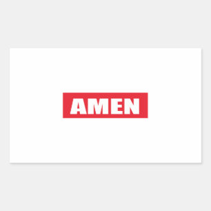 Pegatina Rectangular Amen