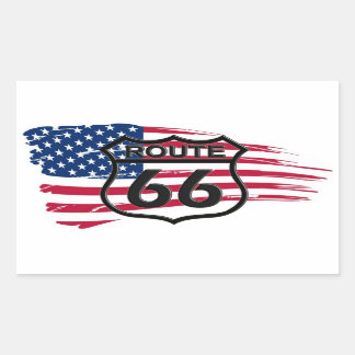 Pegatina Rectangular América ruta 66