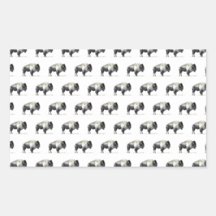 Pegatina Rectangular American Bison