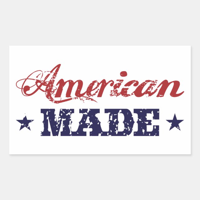 Pegatina Rectangular American Made - Pegatinas patrióticos (Anverso)
