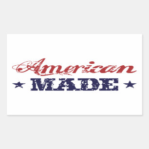 Pegatina Rectangular American Made - Pegatinas patrióticos