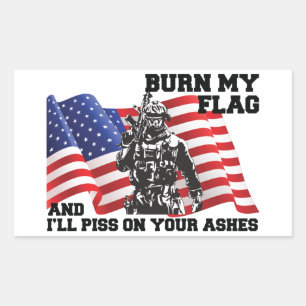Pegatina Rectangular American Patriot 