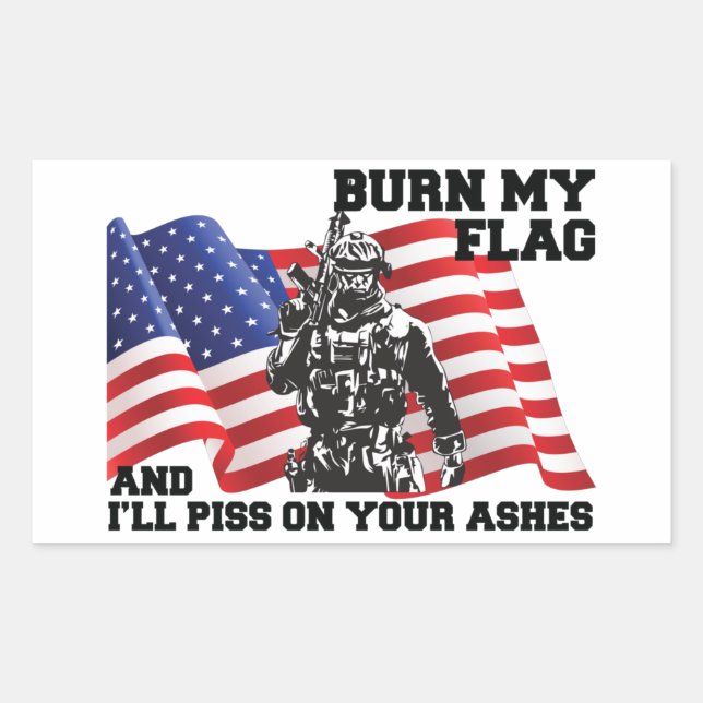 Pegatina Rectangular American Patriot  (Anverso)