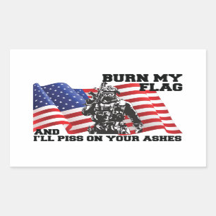 Pegatina Rectangular American Patriot 