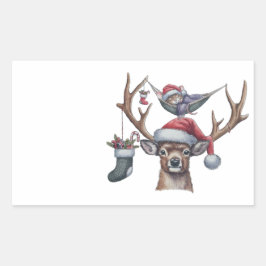 Pegatina Rectangular Amigos festivos