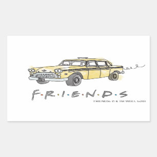 Pegatina Rectangular AMIGOS™   Taxi Cab