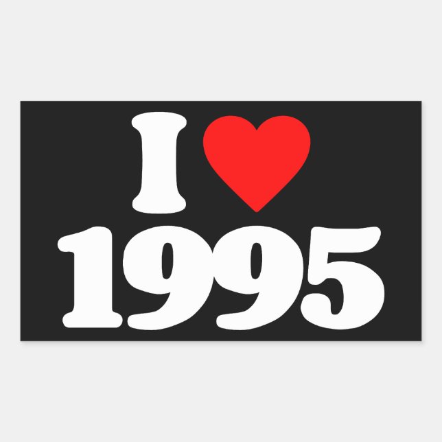 PEGATINA RECTANGULAR AMO 1995 (Anverso)