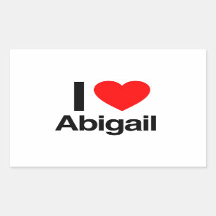 Pegatina Rectangular amo a abigail