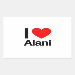Pegatina Rectangular amo a alani