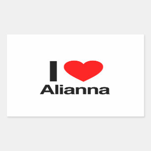 Pegatina Rectangular amo a alianna