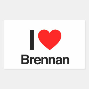 Pegatina Rectangular amo a brennan