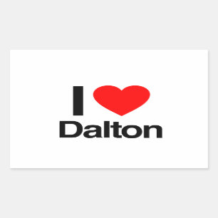Pegatina Rectangular amo a dalton