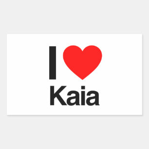 Pegatina Rectangular amo a kaia