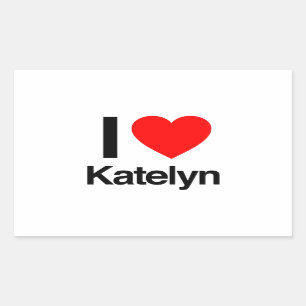 Pegatina Rectangular amo a katelyn