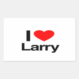 Pegatina Rectangular amo a larry