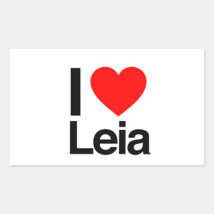 Pegatina Rectangular amo a leia