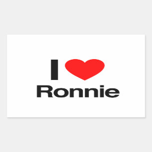Pegatina Rectangular amo a ronnie