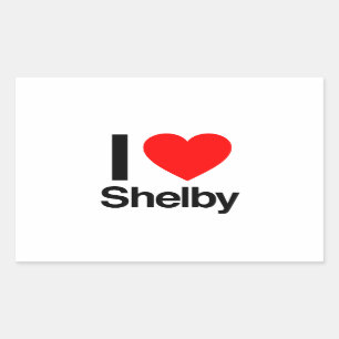 Pegatina Rectangular amo a shelby
