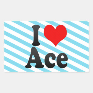Pegatina Rectangular Amo Ace