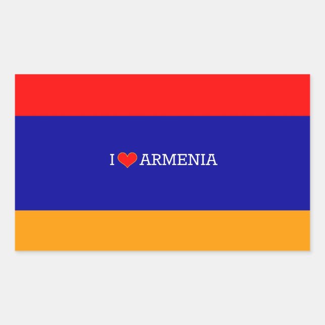 Pegatina Rectangular Amo Armenia (Anverso)