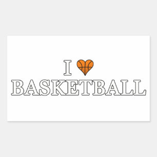 Pegatina Rectangular Amo baloncesto