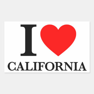 Pegatina Rectangular Amo California
