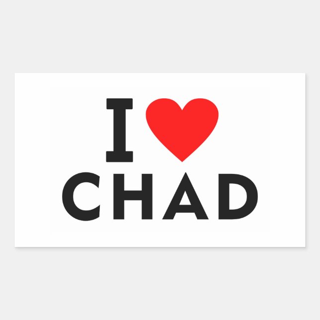 Pegatina Rectangular Amo Chad (Anverso)