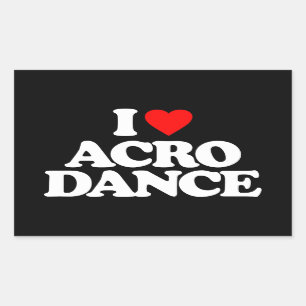 PEGATINA RECTANGULAR AMO DANZA DE ACRO