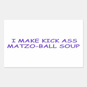 PEGATINA RECTANGULAR AMO DE MATZO-BALL