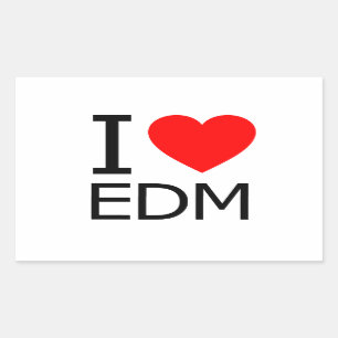 Pegatina Rectangular Amo EDM
