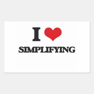 Pegatina Rectangular Amo el simplificar