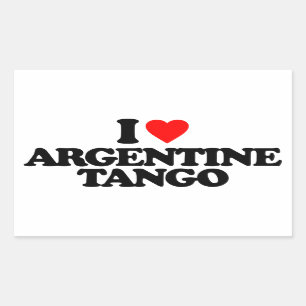 PEGATINA RECTANGULAR AMO EL TANGO DE ARGENTINA