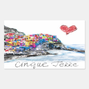 Pegatina Rectangular Amo el terre del cinque