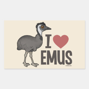 Pegatina Rectangular Amo Emus