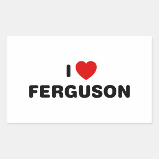 Pegatina Rectangular Amo Ferguson Missouri