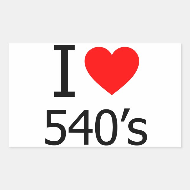 Pegatina Rectangular Amo los 540 (Anverso)