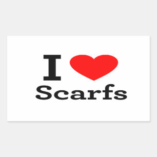 Pegatina Rectangular Amo Los Escarfs