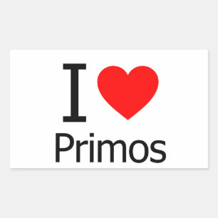 Pegatina Rectangular Amo Primos