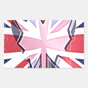 Pegatina Rectangular Amo Reino Unido