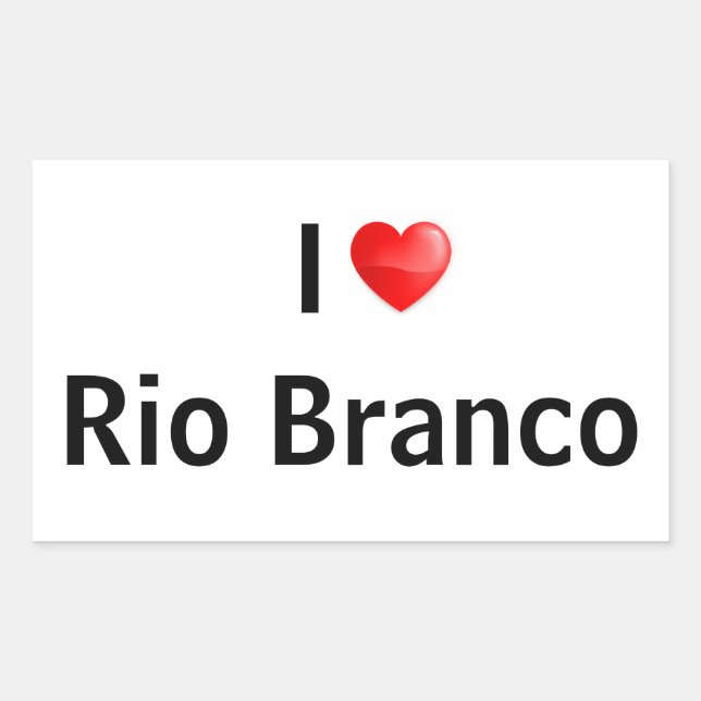 Pegatina Rectangular Amo Río Branco (Anverso)