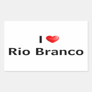 Pegatina Rectangular Amo Río Branco