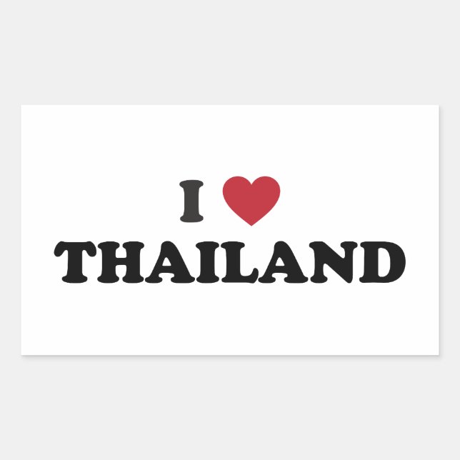 Pegatina Rectangular Amo Tailandia (Anverso)