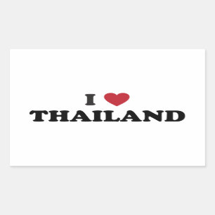 Pegatina Rectangular Amo Tailandia