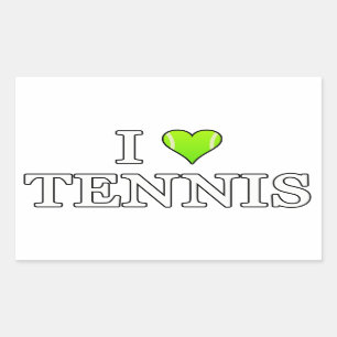 Pegatina Rectangular Amo tenis