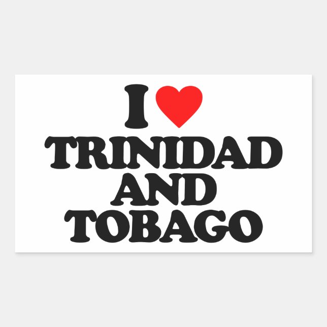 PEGATINA RECTANGULAR AMO TRINIDAD Y TOBAGO (Anverso)