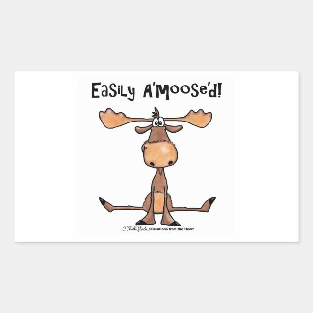 Pegatina Rectangular A'moose d (Anverso)