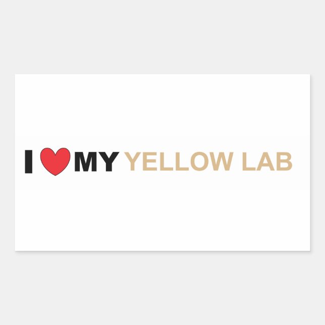 Pegatina Rectangular Amor amarillo réflex (Anverso)