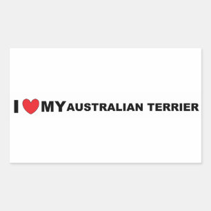 Pegatina Rectangular amor australiano por el territorio