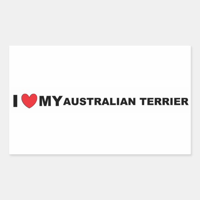 Pegatina Rectangular amor australiano por el territorio (Anverso)
