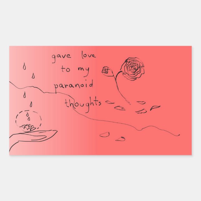 Pegatina Rectangular amor de Dios (Anverso)